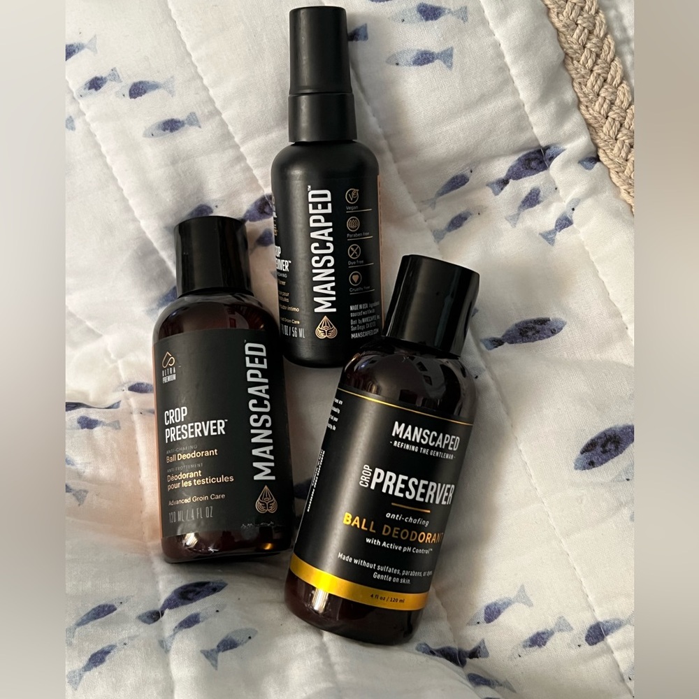 Bundle of Manscaped ball deodorant and crop reviver - 3 brand new products